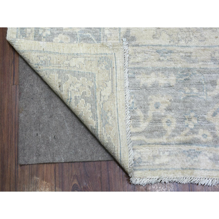 8'1" x 9'8" New Hand Knotted Grey Wool Rectangle Oriental Rug - MOA10270125