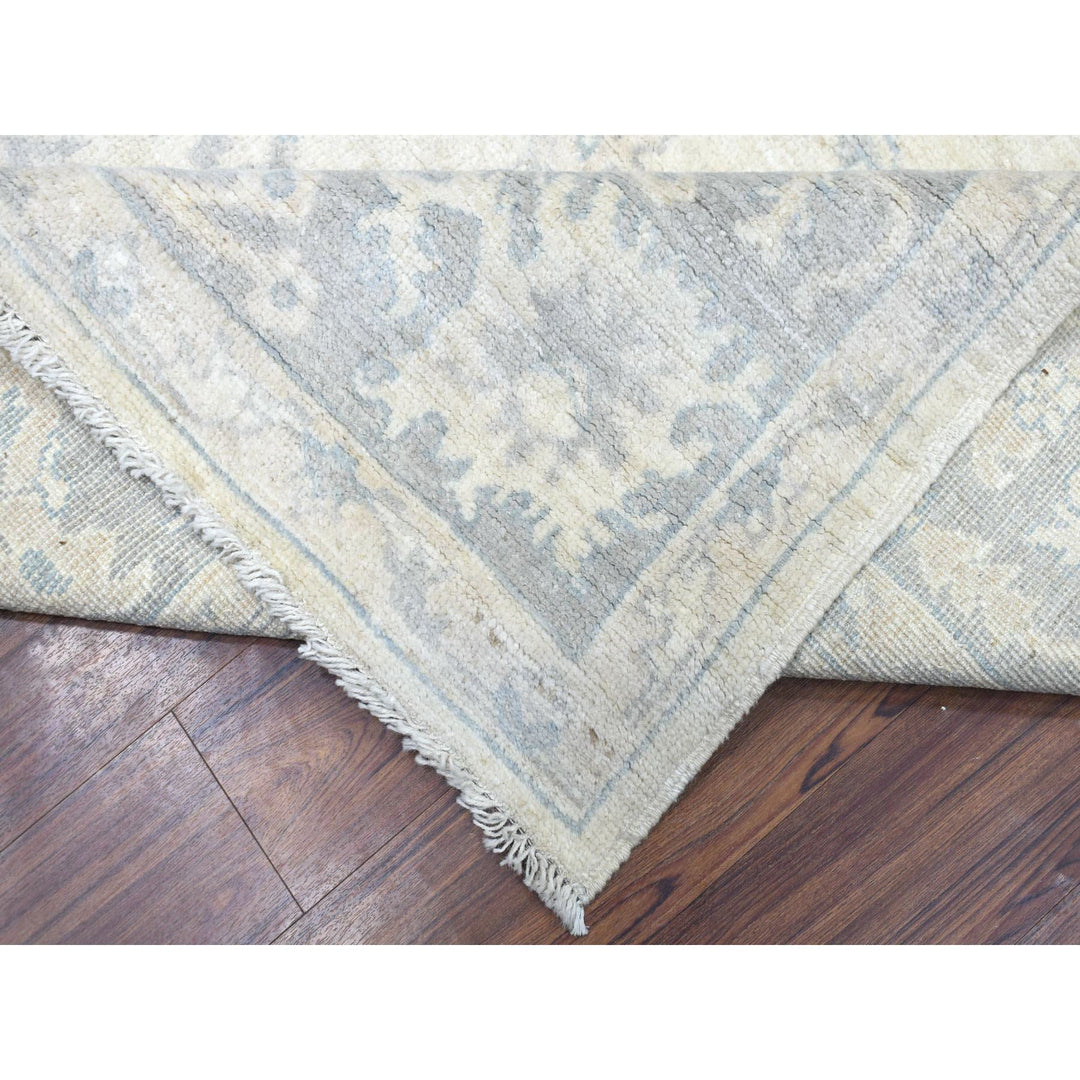 8'1" x 9'8" New Hand Knotted Grey Wool Rectangle Oriental Rug - MOA10270125