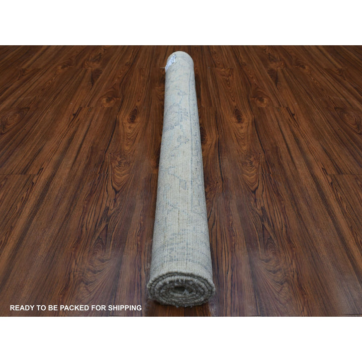 4'0" x 5'10" New Hand Knotted Grey Wool Rectangle Oriental Rug - MOA10270141