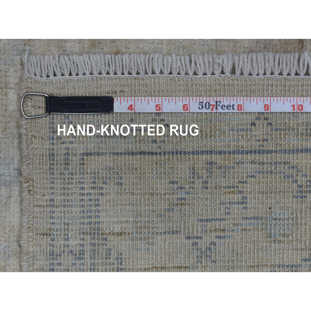 4'0" x 5'10" New Hand Knotted Grey Wool Rectangle Oriental Rug - MOA10270141