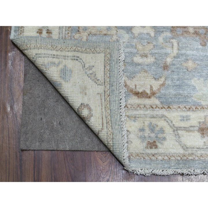 3'0" x 13'7" New Hand Knotted Grey Wool Runner Oriental Rug - MOA10270188