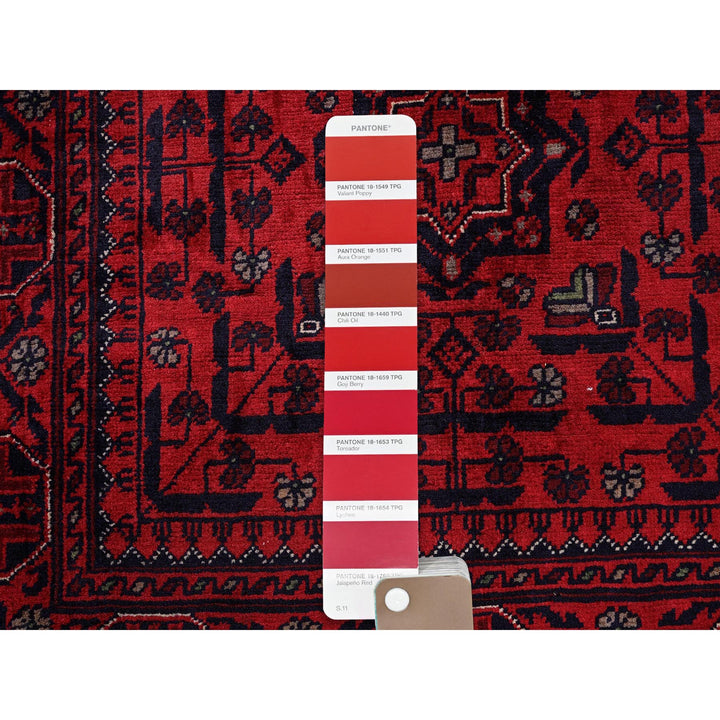 2'8" x 4'0" New Hand Knotted Red Wool Rectangle Oriental Rug - MOA102701
