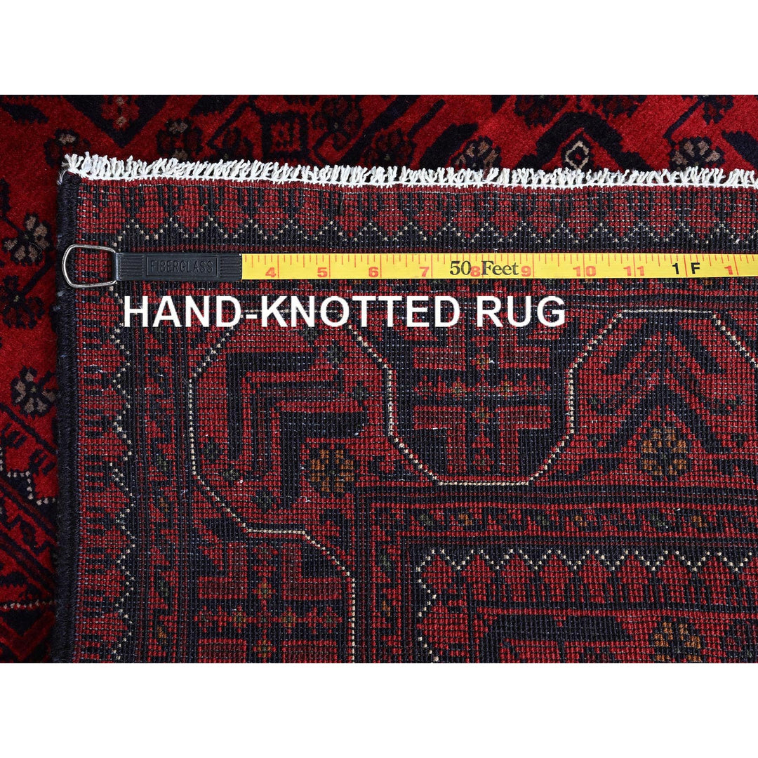 2'8" x 4'0" New Hand Knotted Red Wool Rectangle Oriental Rug - MOA102701