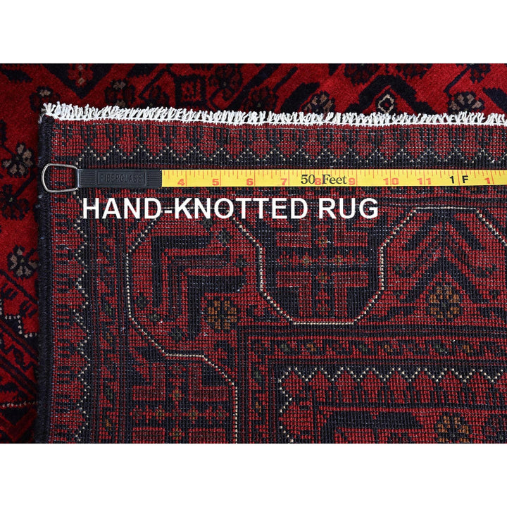 2'8" x 4'0" New Hand Knotted Red Wool Rectangle Oriental Rug - MOA102701