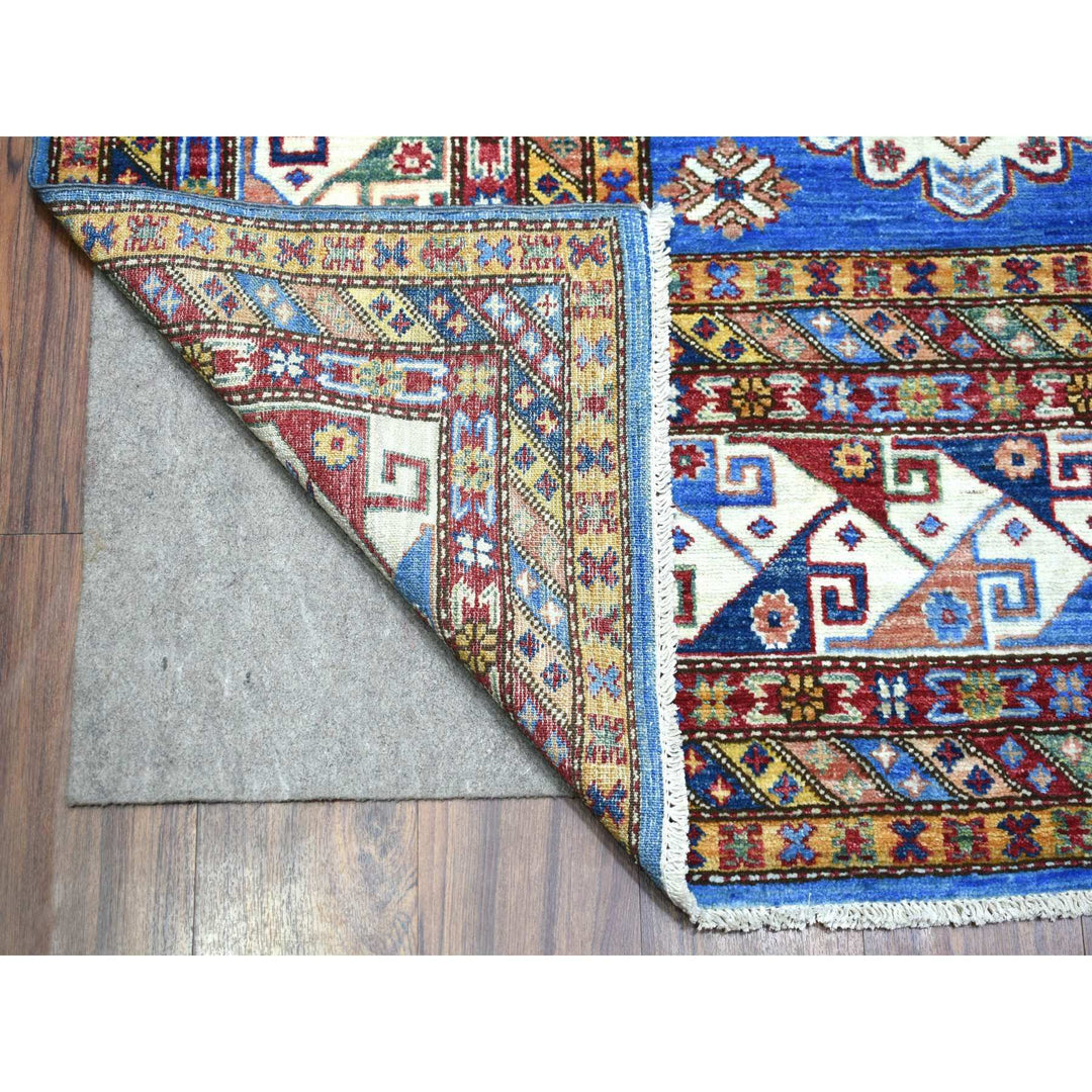 8'8" x 12'4" New Hand Knotted Blue Wool Rectangle Oriental Rug - MOA10270233