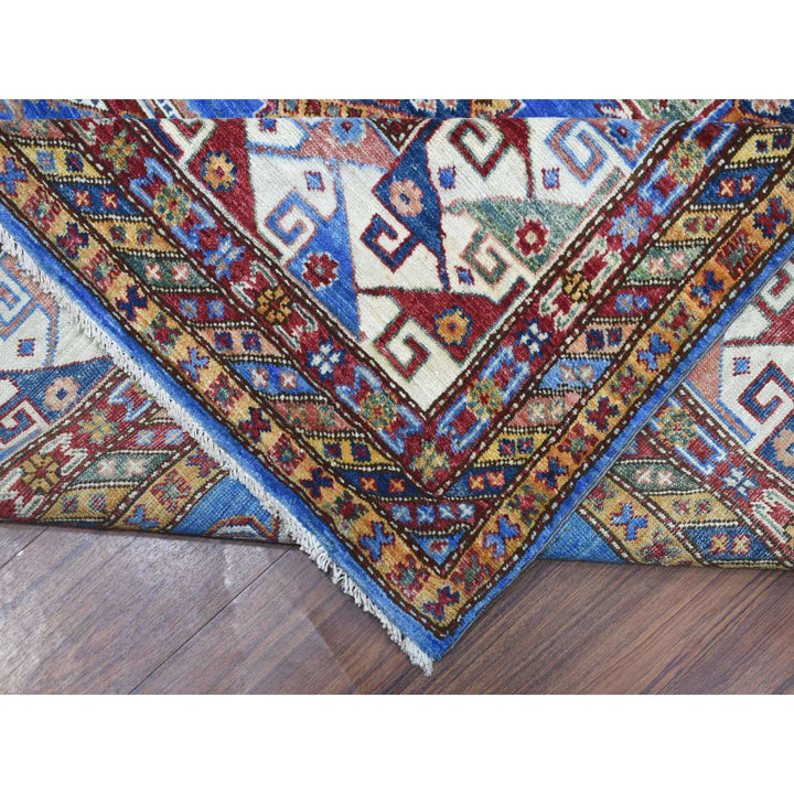 8'8" x 12'4" New Hand Knotted Blue Wool Rectangle Oriental Rug - MOA10270233