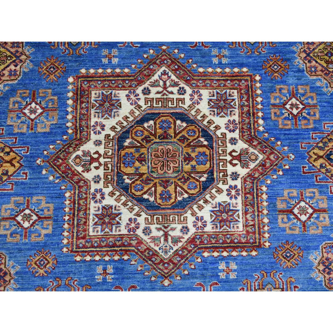 8'8" x 12'4" New Hand Knotted Blue Wool Rectangle Oriental Rug - MOA10270233