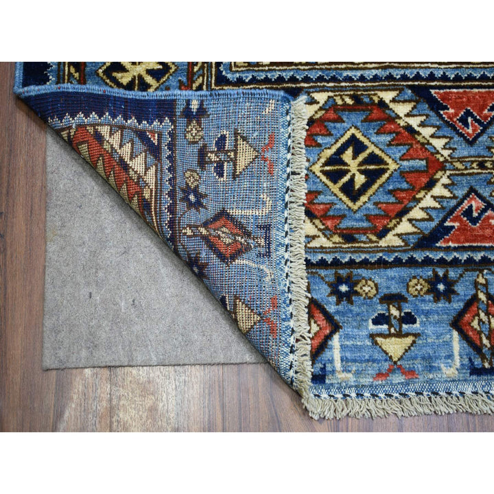 9'8" x 12'4" New Hand Knotted Blue Wool Rectangle Oriental Rug - MOA10270321