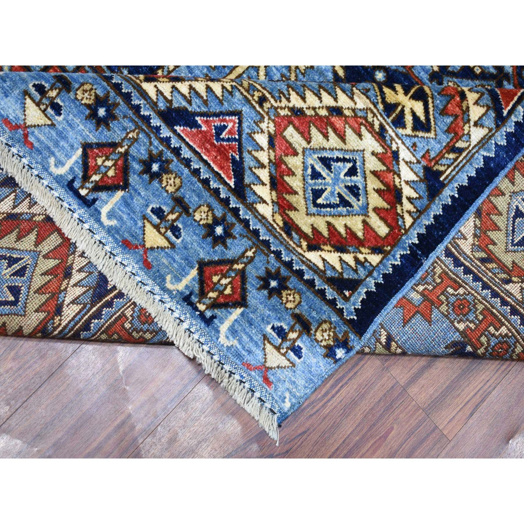 9'8" x 12'4" New Hand Knotted Blue Wool Rectangle Oriental Rug - MOA10270321