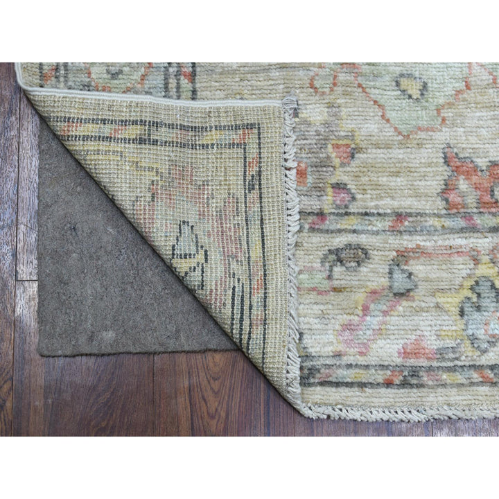 2'10" x 12'3" New Hand Knotted Beige Wool Runner Oriental Rug - MOA10270494