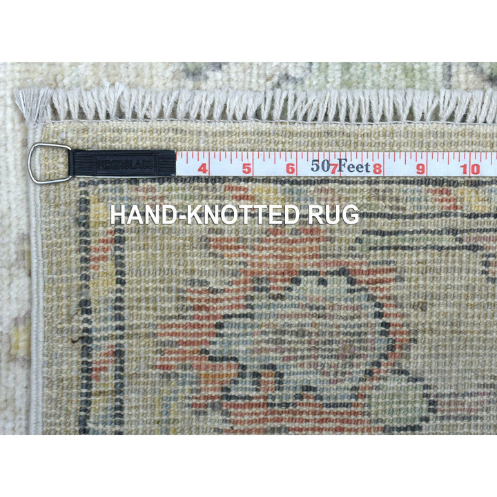 2'10" x 12'3" New Hand Knotted Beige Wool Runner Oriental Rug - MOA10270494