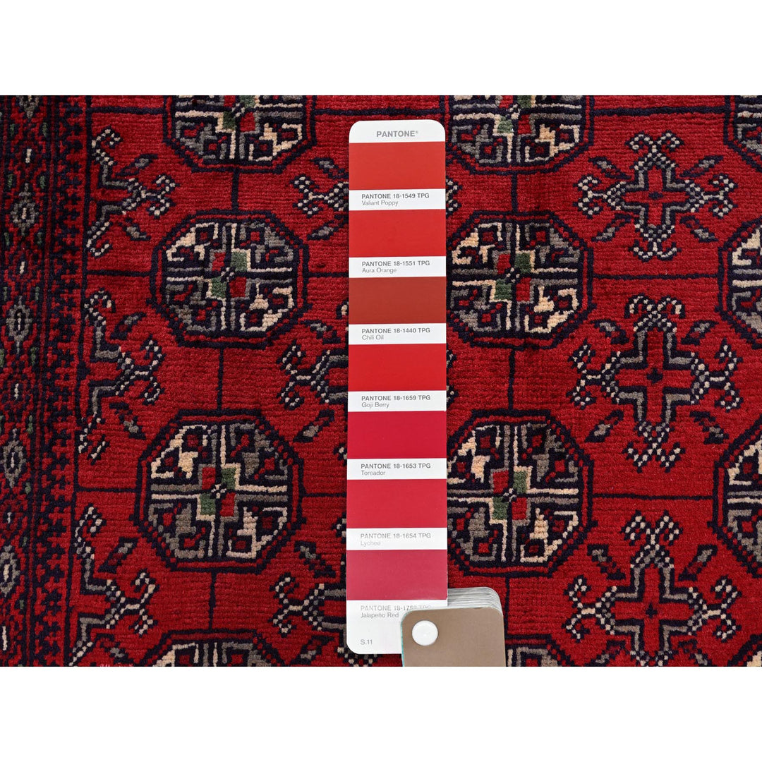 2'7" x 4'0" New Hand Knotted Red Wool Rectangle Oriental Rug - MOA102704