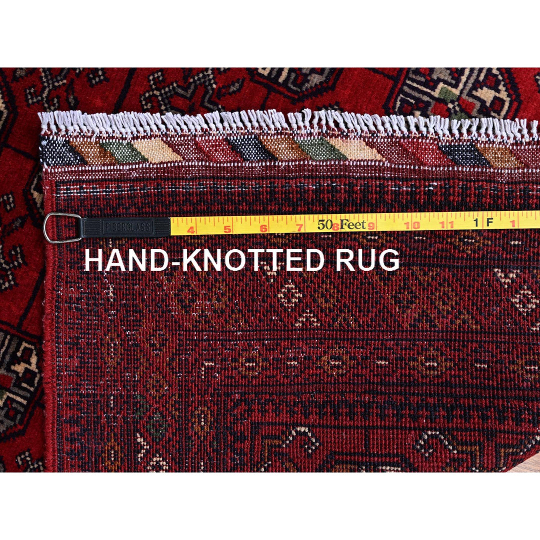 2'7" x 4'0" New Hand Knotted Red Wool Rectangle Oriental Rug - MOA102704