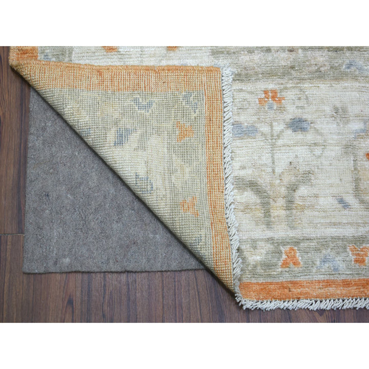 7'10" x 10'2" New Hand Knotted Orange Wool Rectangle Oriental Rug - MOA10270575