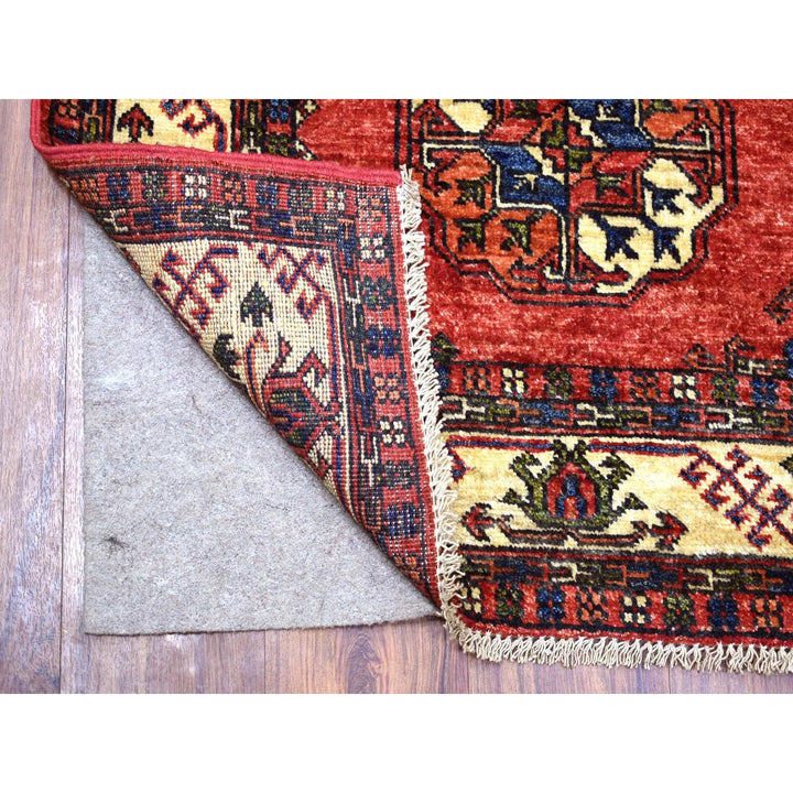 2'9" x 9'10" New Hand Knotted Red Wool Runner Oriental Rug - MOA10270613