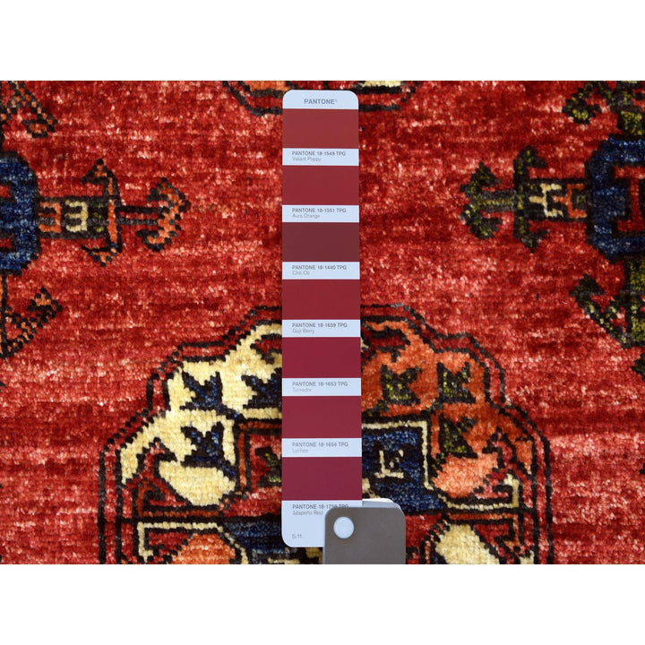 2'9" x 9'10" New Hand Knotted Red Wool Runner Oriental Rug - MOA10270613