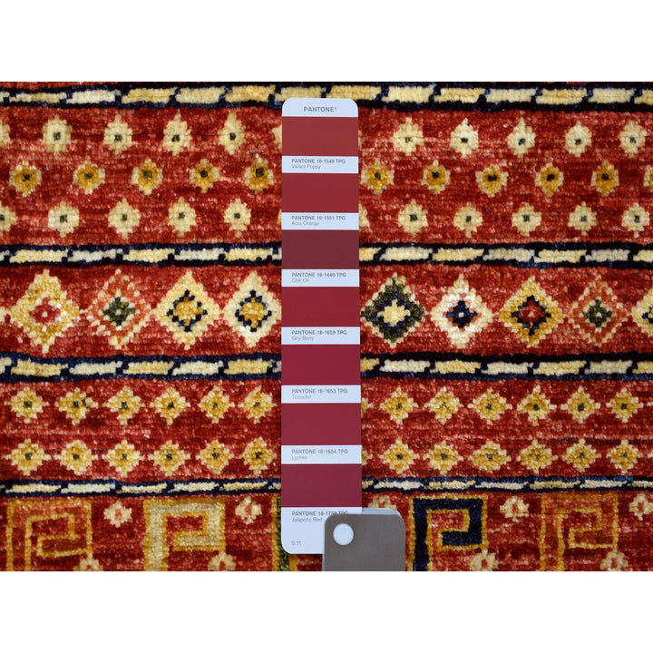 2'8" x 9'7" New Hand Knotted Red Wool Runner Oriental Rug - MOA10270618