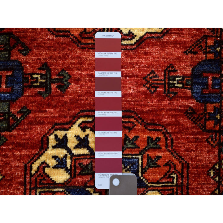 2'8" x 9'7" New Hand Knotted Red Wool Runner Oriental Rug - MOA10270620