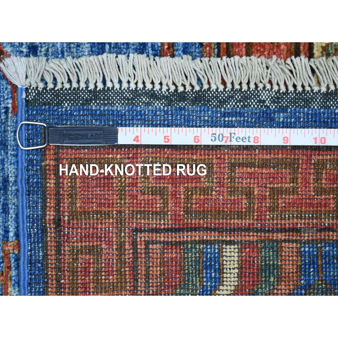 5'9" x 7'10" New Hand Knotted Blue Wool Rectangle Oriental Rug - MOA10270648