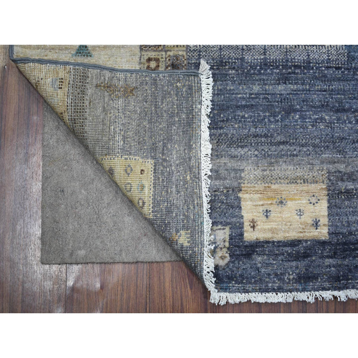 5'4" x 7'9" New Hand Knotted Grey Wool Rectangle Oriental Rug - MOA10270698