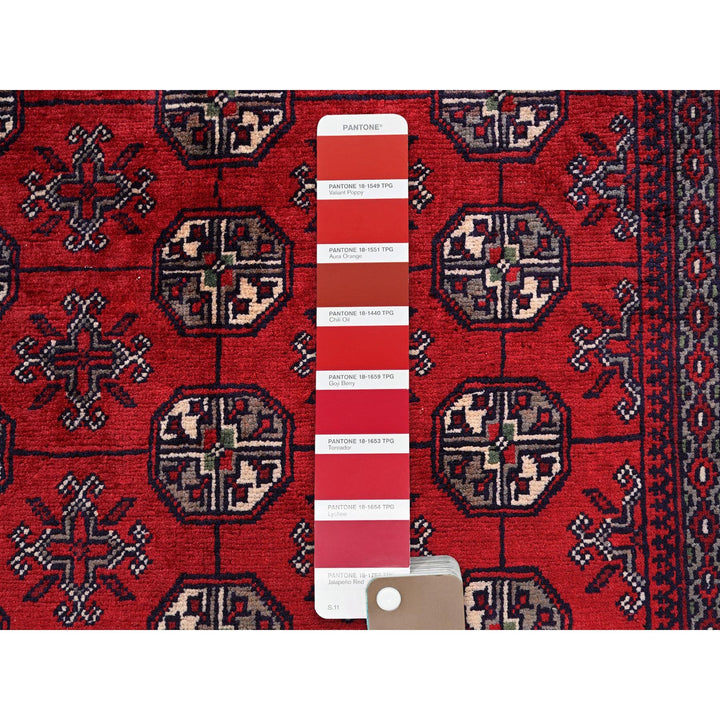 2'9" x 4'1" New Hand Knotted Red Wool Rectangle Oriental Rug - MOA102706