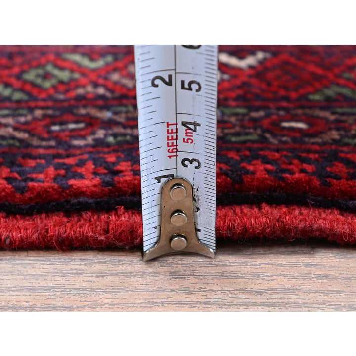 2'9" x 4'1" New Hand Knotted Red Wool Rectangle Oriental Rug - MOA102706