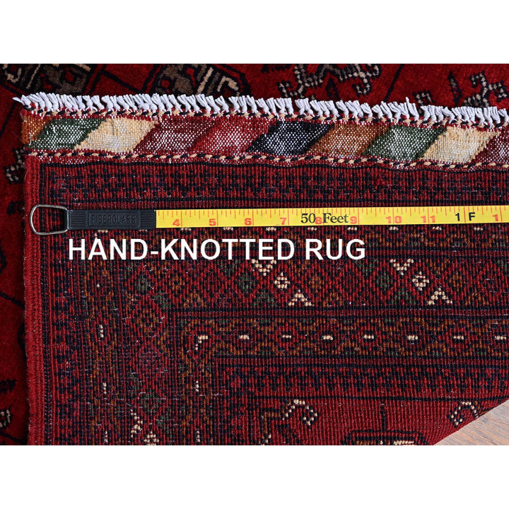 2'9" x 4'1" New Hand Knotted Red Wool Rectangle Oriental Rug - MOA102706