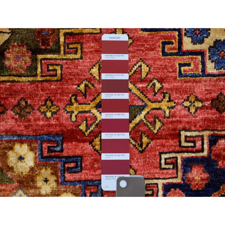 8'8" x 11'7" New Hand Knotted Red Wool Rectangle Oriental Rug - MOA10270709