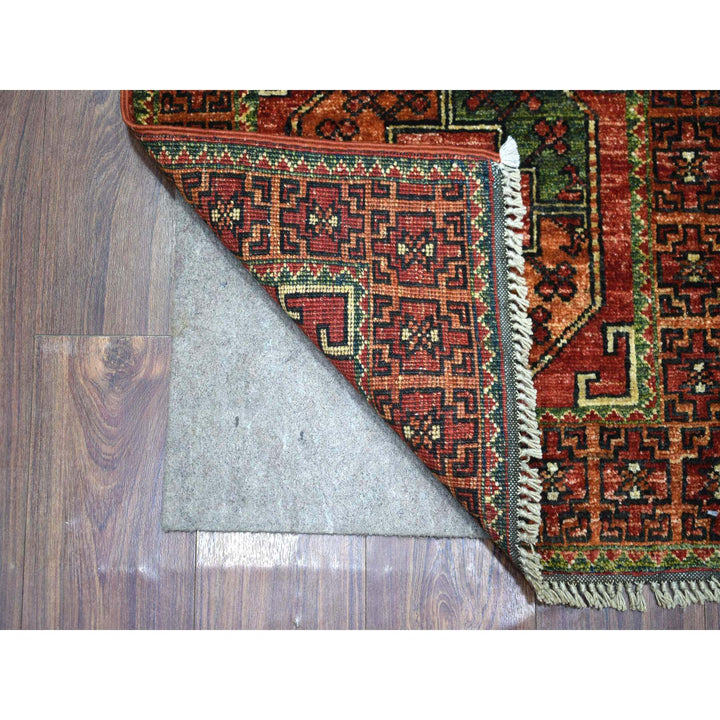 2'0" x 3'0" New Hand Knotted Red Cotton Rectangle Oriental Rug - MOA10270773