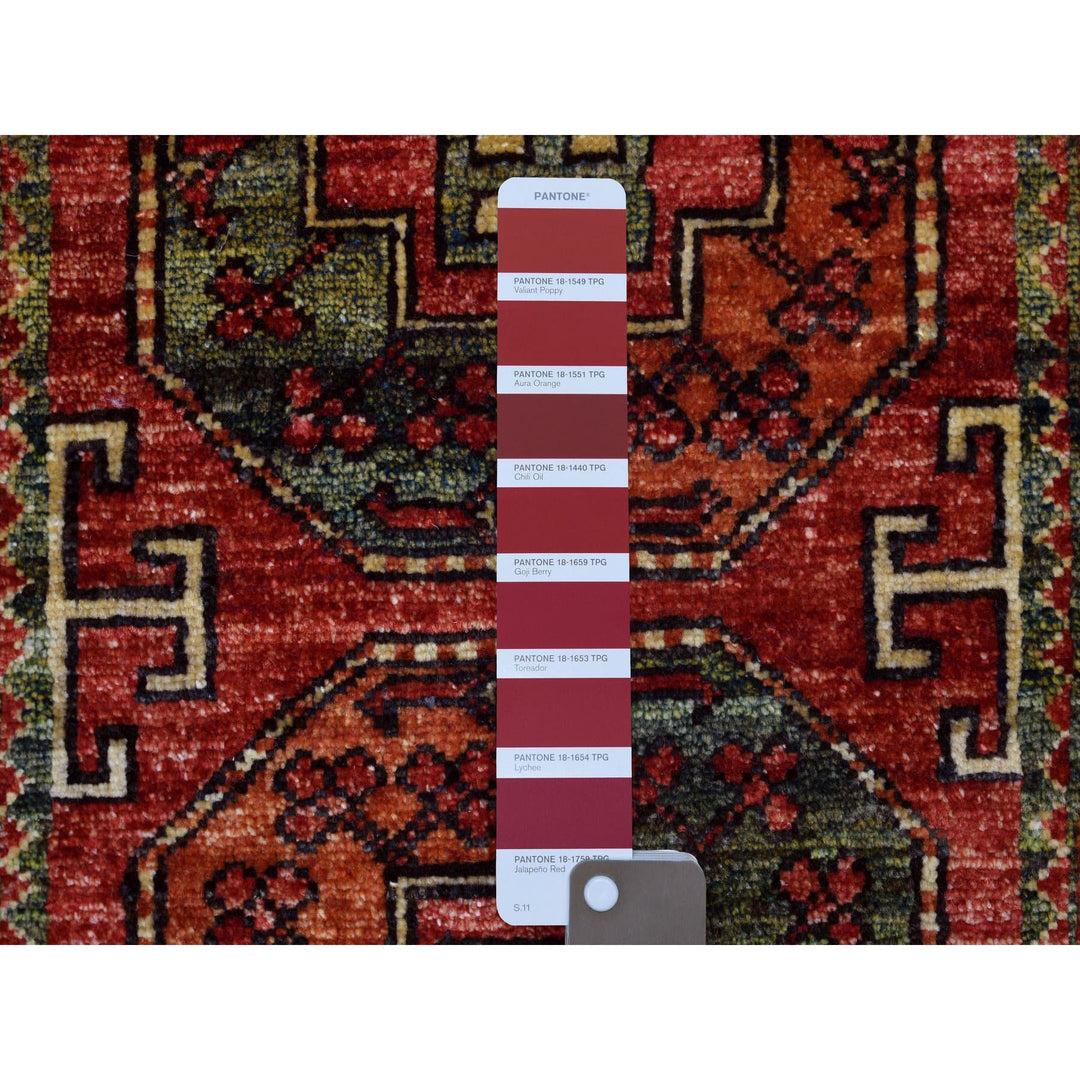 2'0" x 3'0" New Hand Knotted Red Cotton Rectangle Oriental Rug - MOA10270773