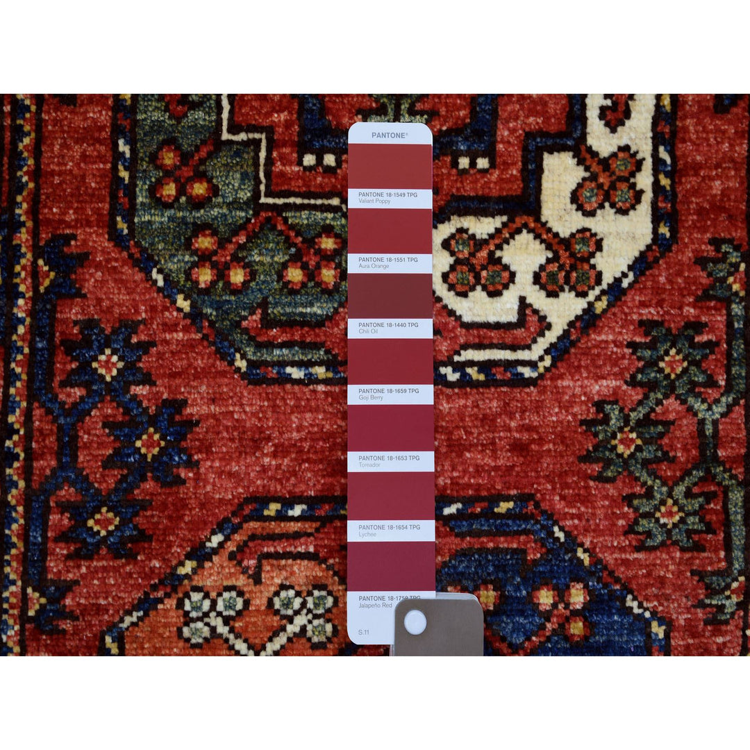 2'0" x 3'0" New Hand Knotted Red Cotton Rectangle Oriental Rug - MOA10270792