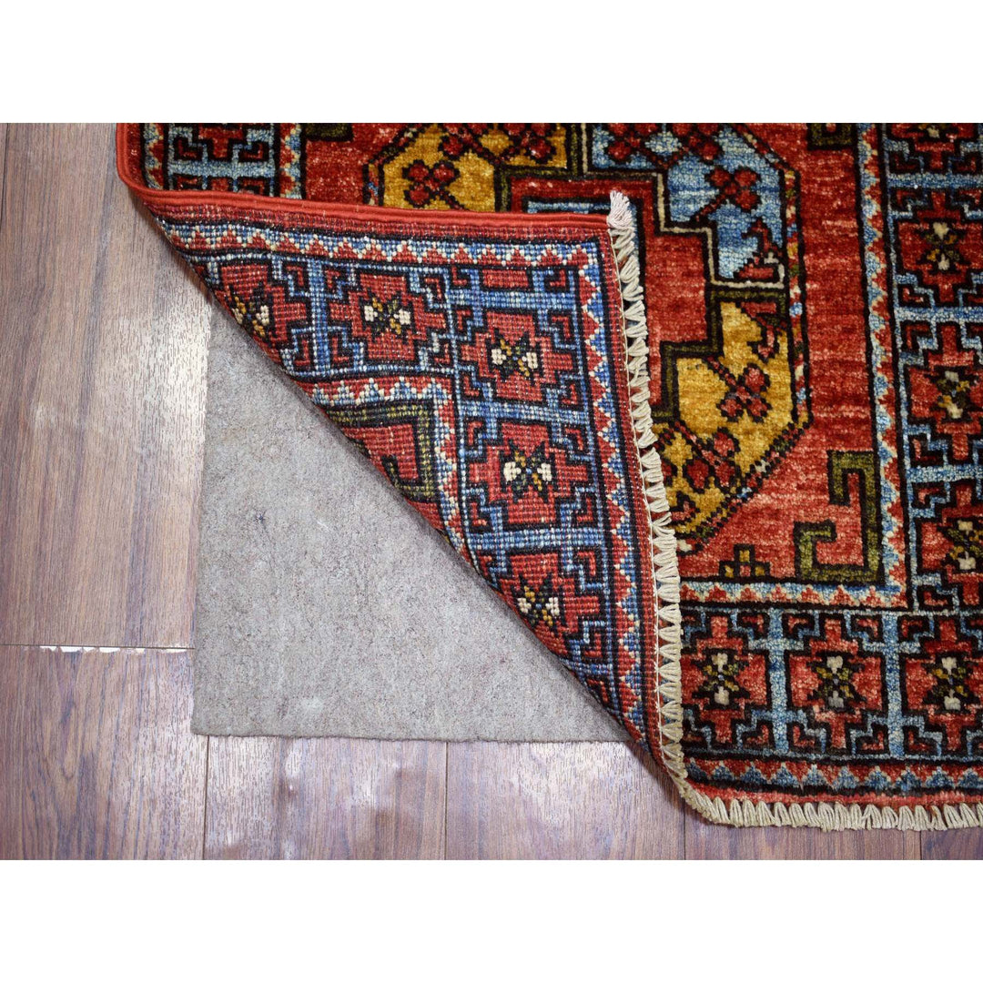 2'0" x 3'0" New Hand Knotted Red Cotton Rectangle Oriental Rug - MOA10270820