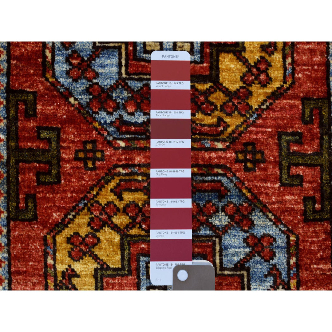 2'0" x 3'0" New Hand Knotted Red Cotton Rectangle Oriental Rug - MOA10270820