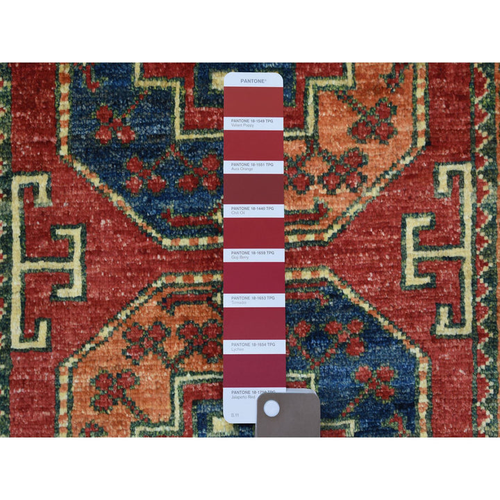 2'0" x 2'10" New Hand Knotted Red Cotton Rectangle Oriental Rug - MOA10270976