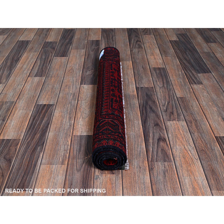 2'8" x 4'0" New Hand Knotted Red Wool Rectangle Oriental Rug - MOA102709