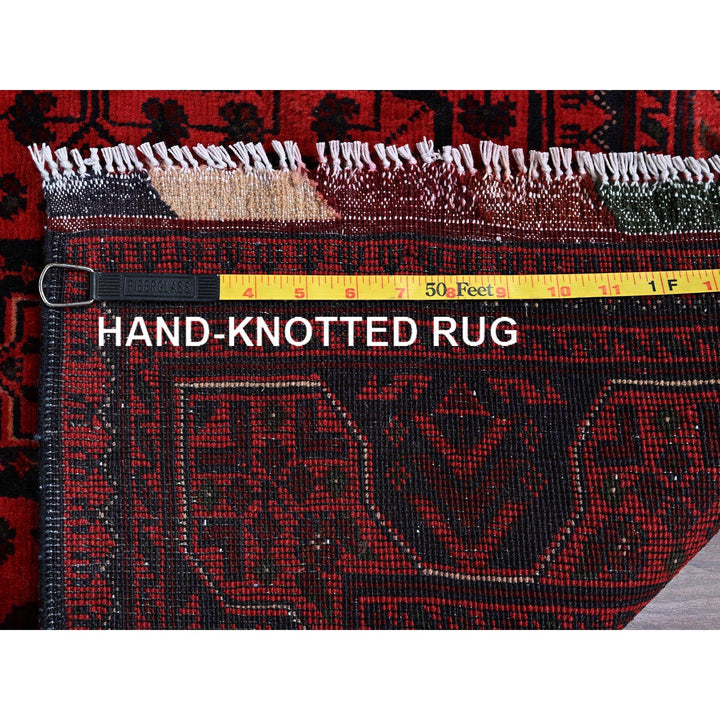 2'8" x 4'0" New Hand Knotted Red Wool Rectangle Oriental Rug - MOA102709