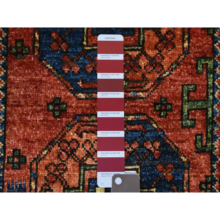 2'0" x 2'10" New Hand Knotted Red Cotton Rectangle Oriental Rug - MOA10271019