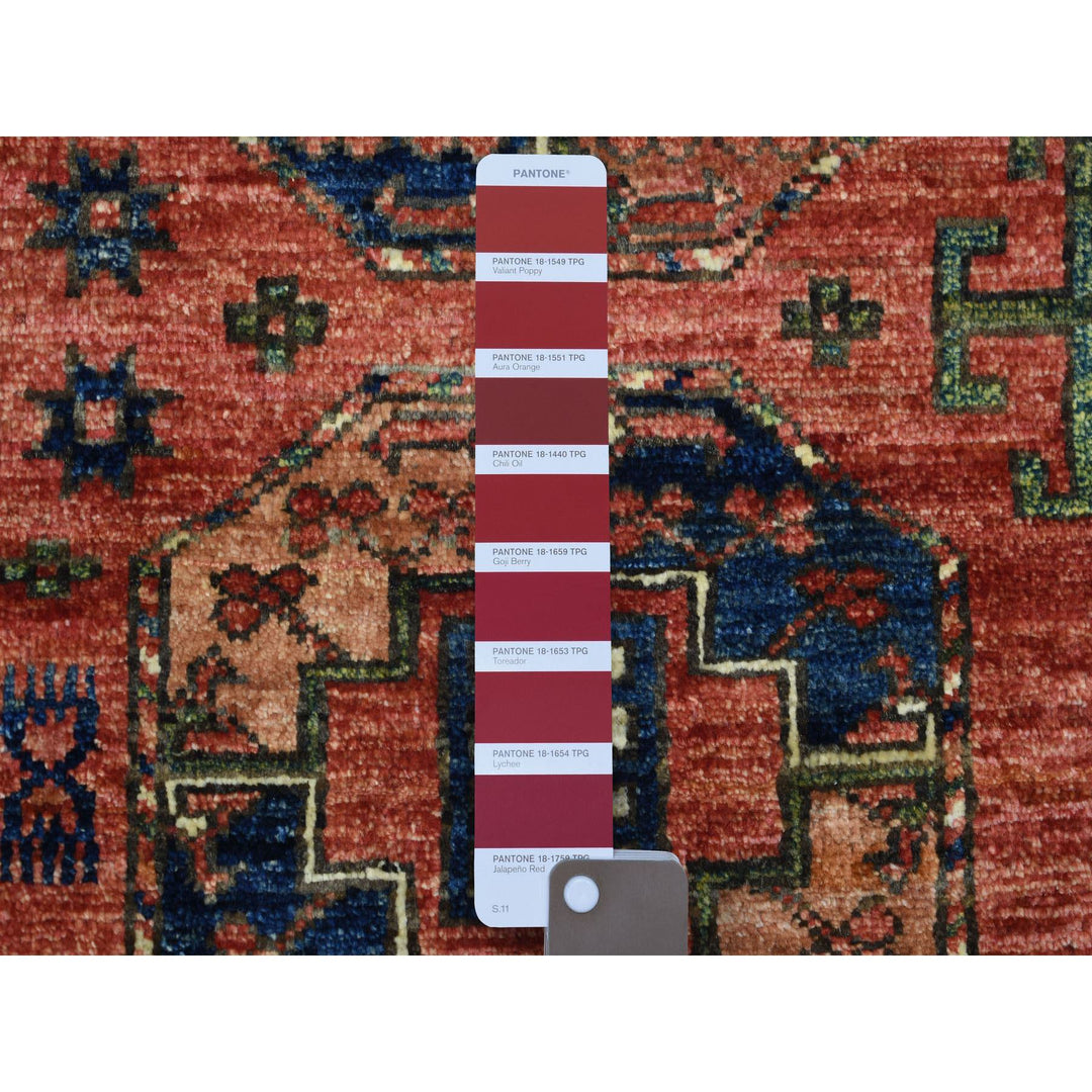 2'1" x 2'10" New Hand Knotted Red Cotton Rectangle Oriental Rug - MOA10271022