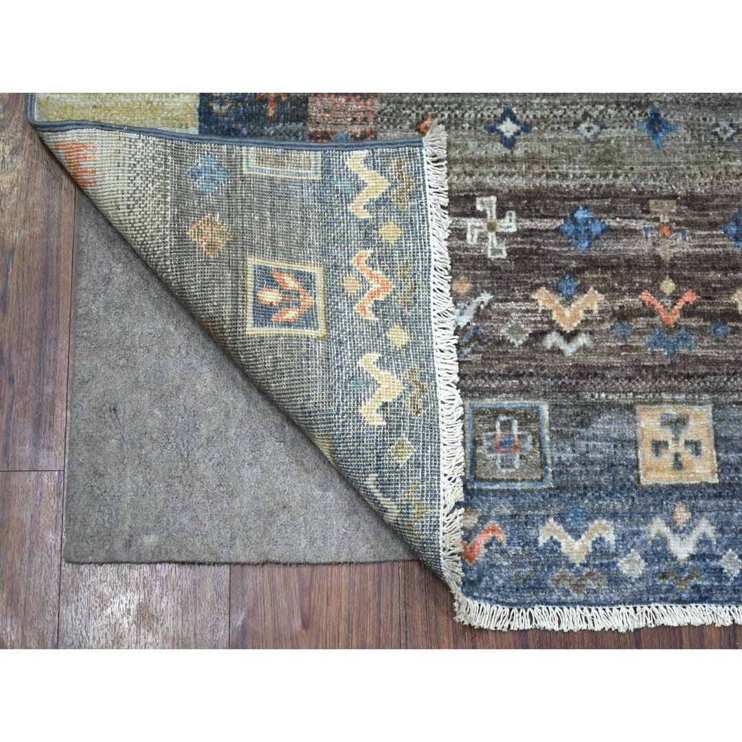 4'0" x 6'0" New Hand Knotted Grey Wool Rectangle Oriental Rug - MOA10271030