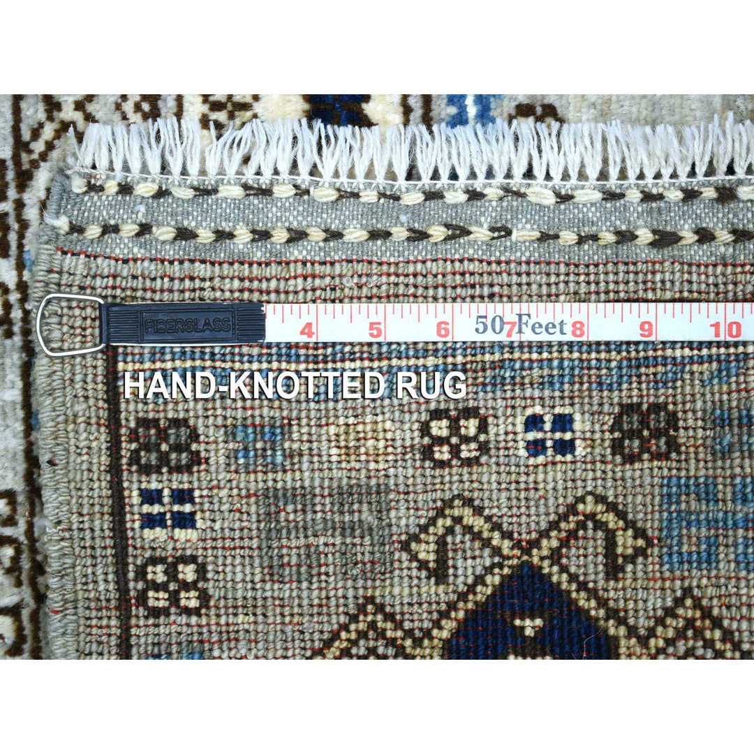 3'3" x 4'10" New Hand Knotted Grey Wool Rectangle Oriental Rug - MOA10271071