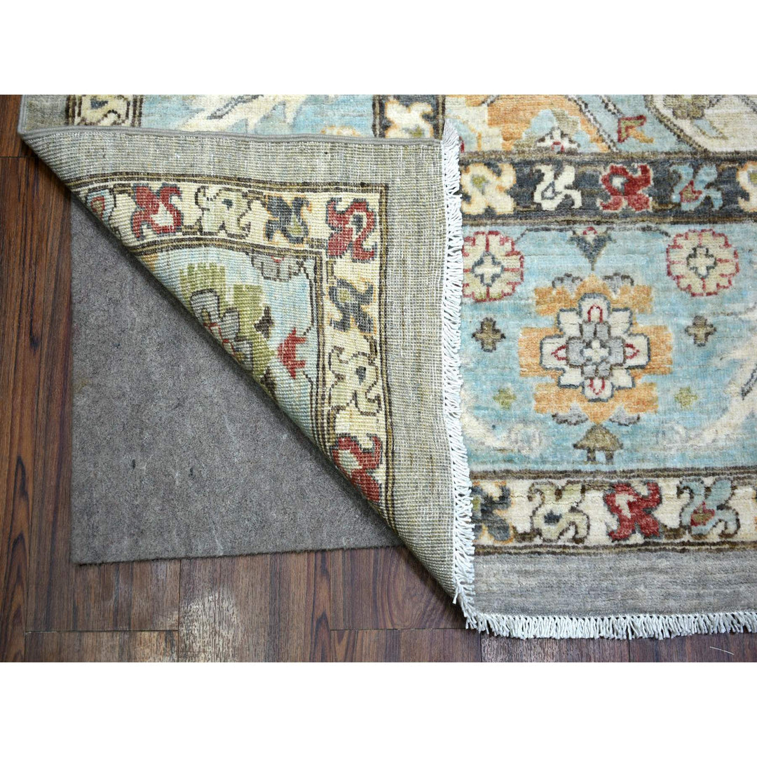 9'2" x 12'0" New Hand Knotted Grey Wool Rectangle Oriental Rug - MOA10271132