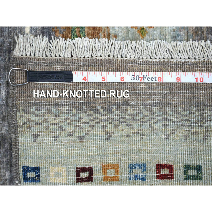 3'3" x 4'9" New Hand Knotted Grey Wool Rectangle Oriental Rug - MOA10271138