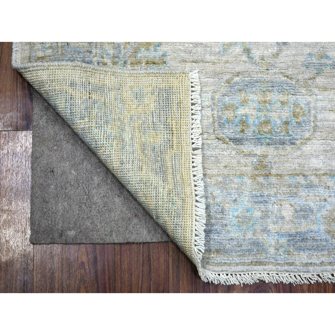 3'3" x 4'10" New Hand Knotted Grey Wool Rectangle Oriental Rug - MOA10271162