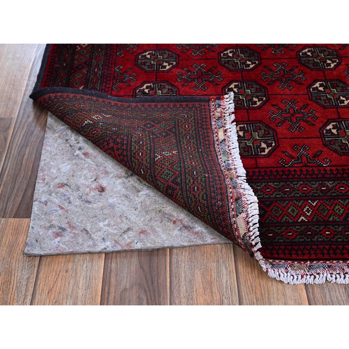 2'9" x 4'4" New Hand Knotted Red Wool Rectangle Oriental Rug - MOA102711