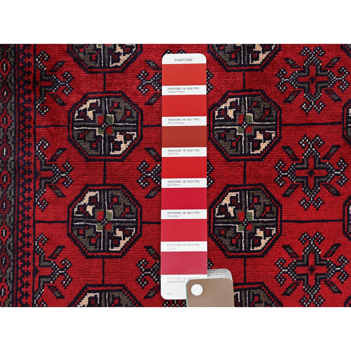 2'9" x 4'4" New Hand Knotted Red Wool Rectangle Oriental Rug - MOA102711