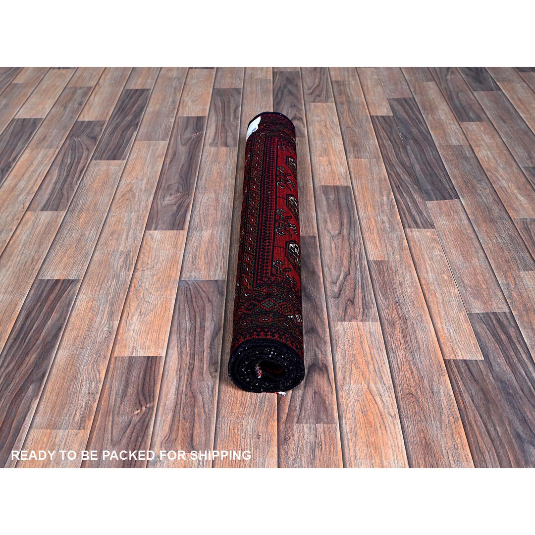 2'9" x 4'4" New Hand Knotted Red Wool Rectangle Oriental Rug - MOA102711