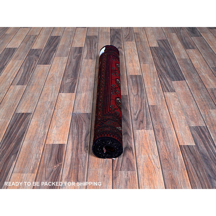 2'9" x 4'4" New Hand Knotted Red Wool Rectangle Oriental Rug - MOA102711