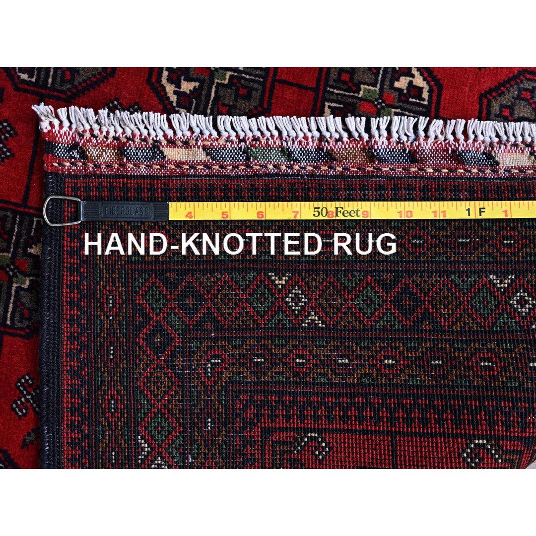 2'9" x 4'4" New Hand Knotted Red Wool Rectangle Oriental Rug - MOA102711
