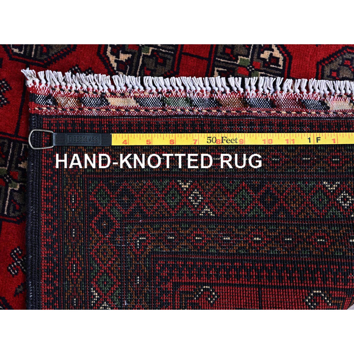 2'9" x 4'4" New Hand Knotted Red Wool Rectangle Oriental Rug - MOA102711