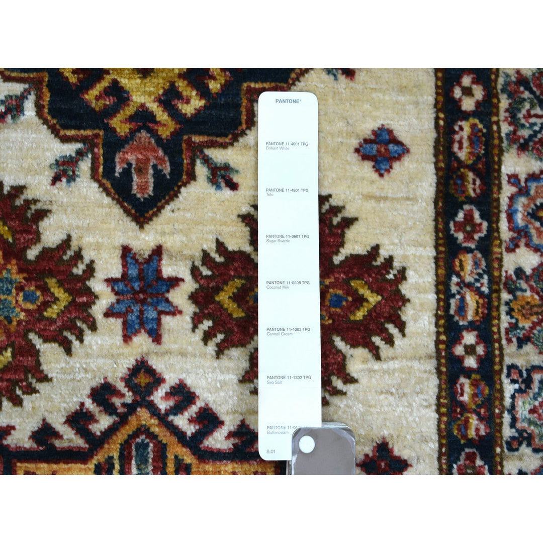 2'6" x 12'7" New Hand Knotted Ivory Wool Runner Oriental Rug - MOA10271216